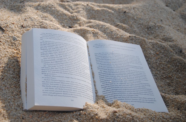 Open Book In Sand